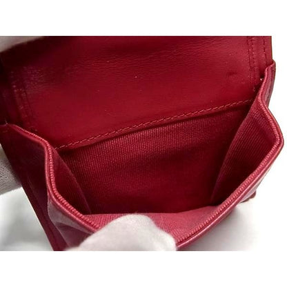 Chanel Cruise Line Coco Marc Classe Caviar Leather Fold Wallet In Burgundy Cb1956 — view 5
