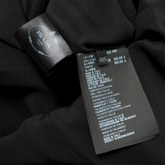 Prada Dress Size 40S Wool Sleeveless V-neck Flared Midi None Fabric Made In