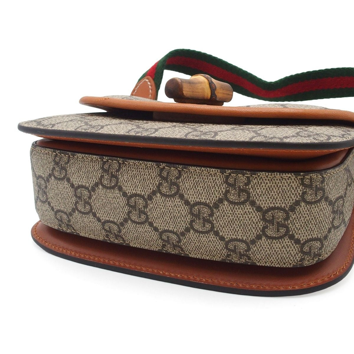 Gucci Bamboo Beige GG Supreme Canvas Mini Belt Bag — view 3