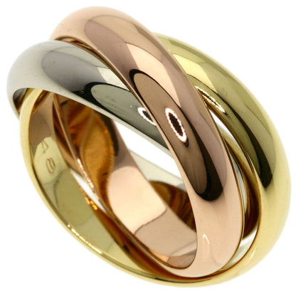 Cartier Trinity 48 Ring 18K Yellow Gold White Pink