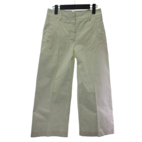 Hermes Wide Pants Cotton Stretch White 36