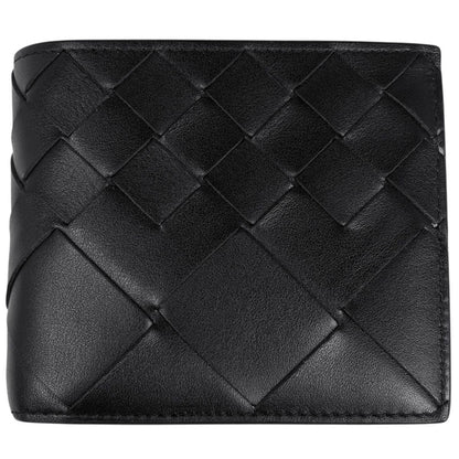 Bottega Veneta Intrecciato Bifold Wallet with Coin Purse Leather Black