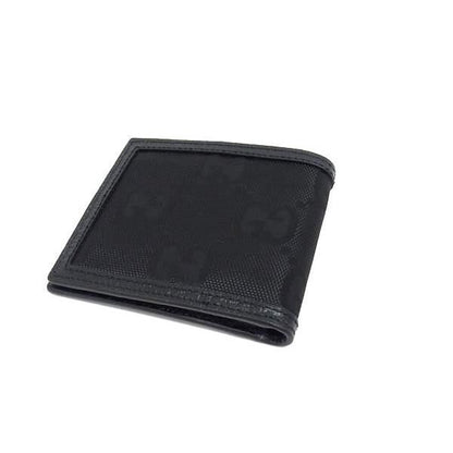 Gucci 0416 Nylon Canvas And Leather Fold Wallet Black Bm7560 — view 2