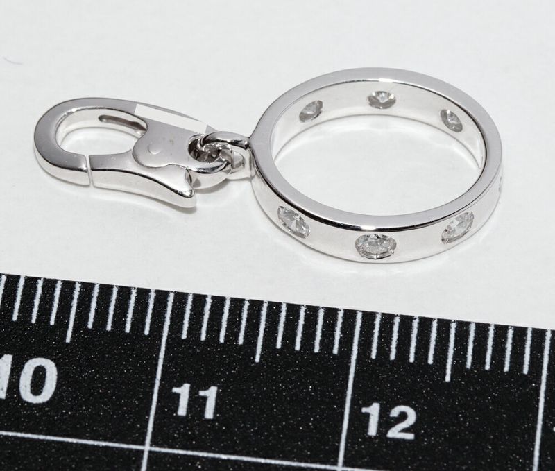Cartier Pendant Top Charm 18K White Gold Diamond 7P Baby Love Charm Full