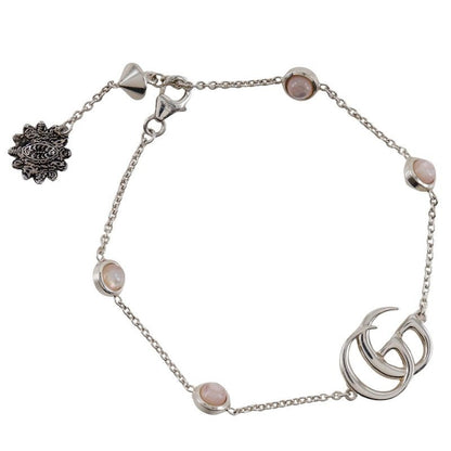 Gucci Double G 925 Silver and Mother-of-Pearl 6.3 Bracelet