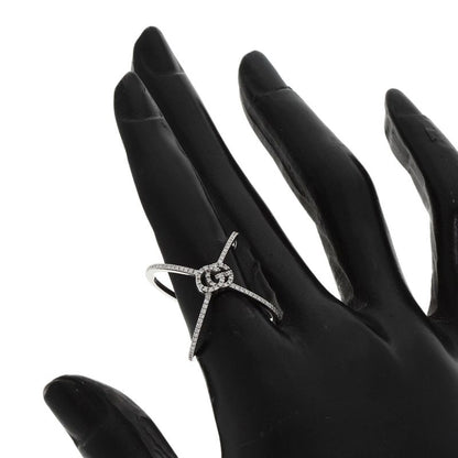 Gucci GG Running Diamond #10 Ring - 18K White Gold Ladies