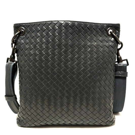 Bottega Veneta Intrecciato 172736 Navy Detachable Strap Leather