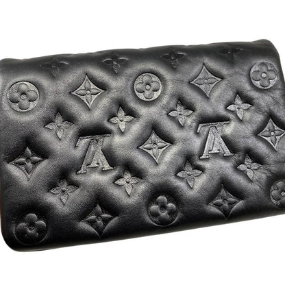 Louis Vuitton Pochette Couss in M82116 Monogram Pattern Lamb Leather Noir Black