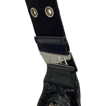 Dior/christian Dior Shoulder Bag Street Chictrotter Black And Gray Leather