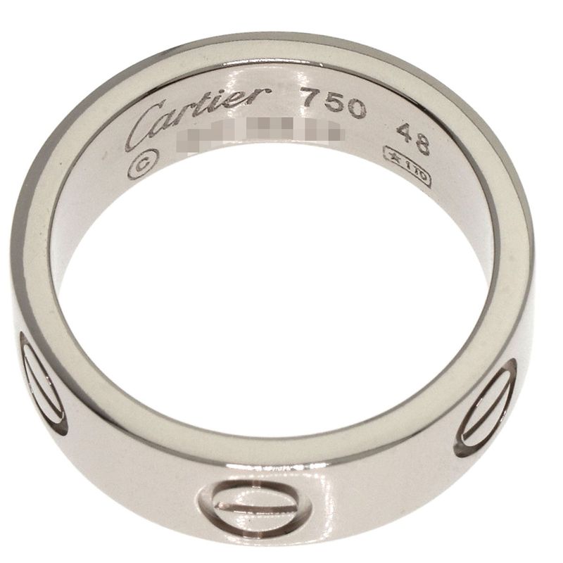 Cartier Love Ring #48 Ring - 18K White Gold Ladies