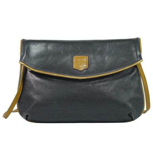 Celine Leather Shoulder Bag Pochette Black