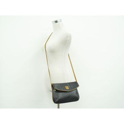 Celine Leather Shoulder Bag Pochette Black — view 6