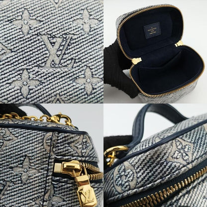 Louis Vuitton Micro Vanity Gray And Blue Monogram Jacquard Denim M82467 IC Chip