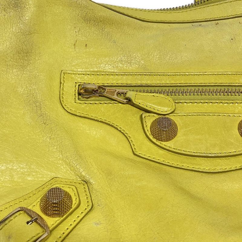 Balenciaga Shoulder Bag Editors Bag Giant Hobo 177288 Yellow Leather