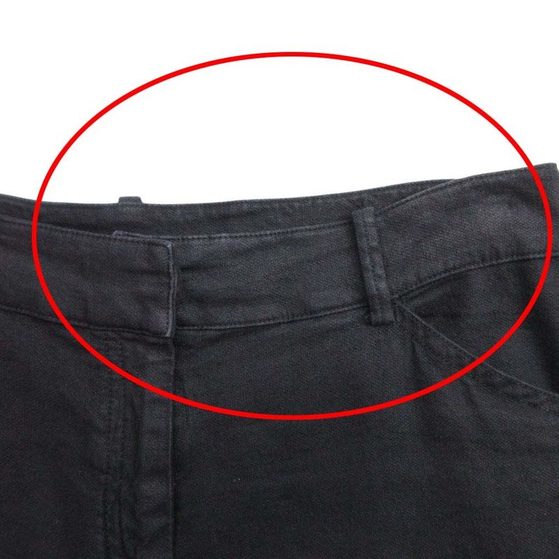 Good Quality Balenciaga Linen Slim Skinny Pants Long Straight Bottoms 36 Black