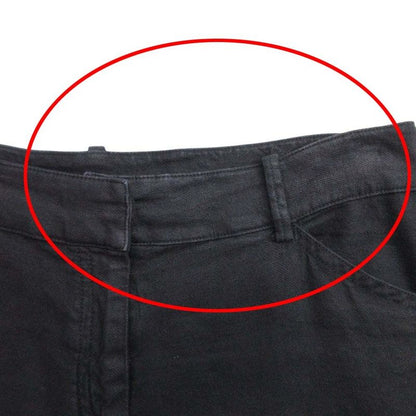 Good Quality Balenciaga Linen Slim Skinny Pants Long Straight Bottoms 36 Black