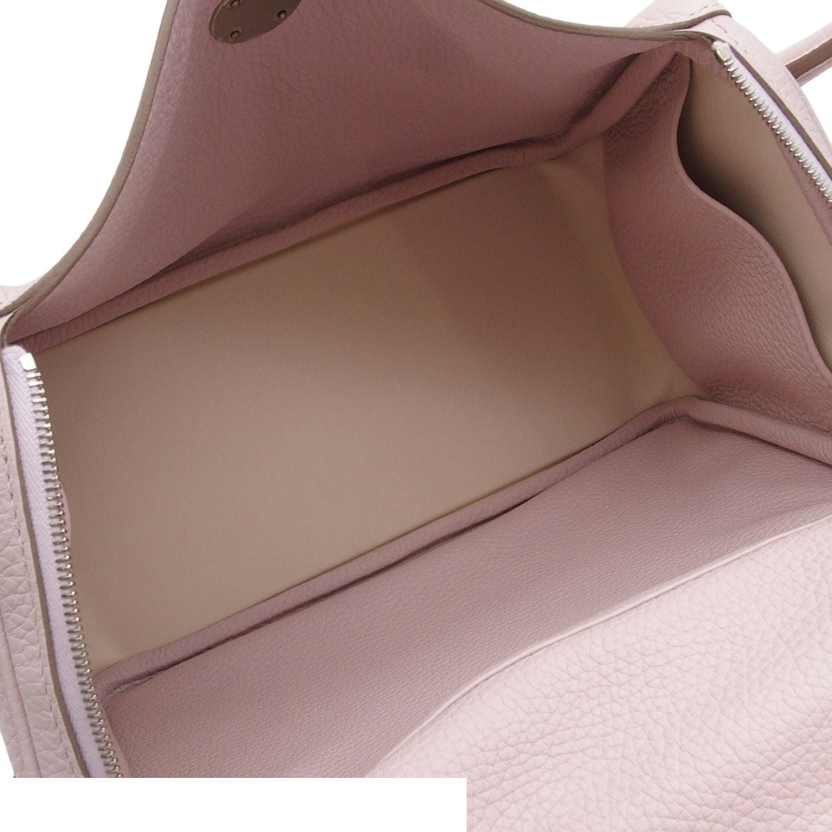 Hermes Lindy 26 Verso Mauve Pale Nata Silver Taurillon Clemence 2-Way Shoulder — view 5