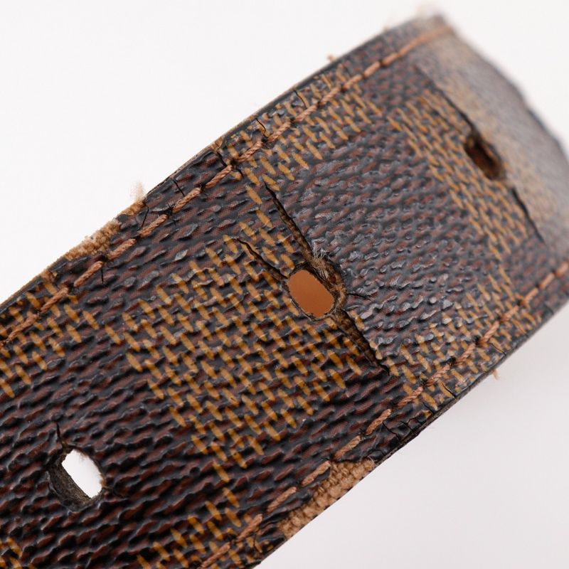 Louis Vuitton Santure Ellipse M6995 Damier Canvas Brown Ca1101 Men's Belt