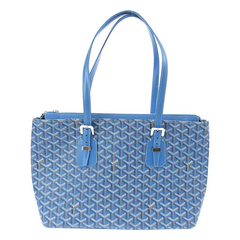 Goyard - Sac Marie Galante Marie Galante GM PVC Coded Canvas Tote Bag - Blue -