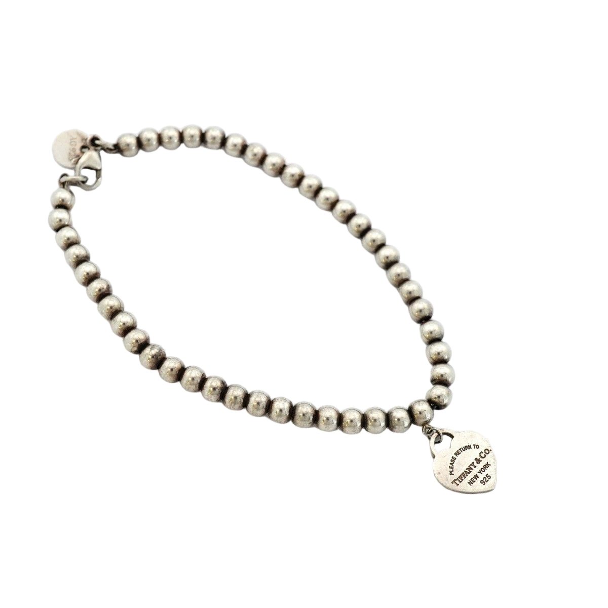 Tiffany & Co Bracelet Return to Heart Ball Chain 925 Sterling Silver Blue — view 2