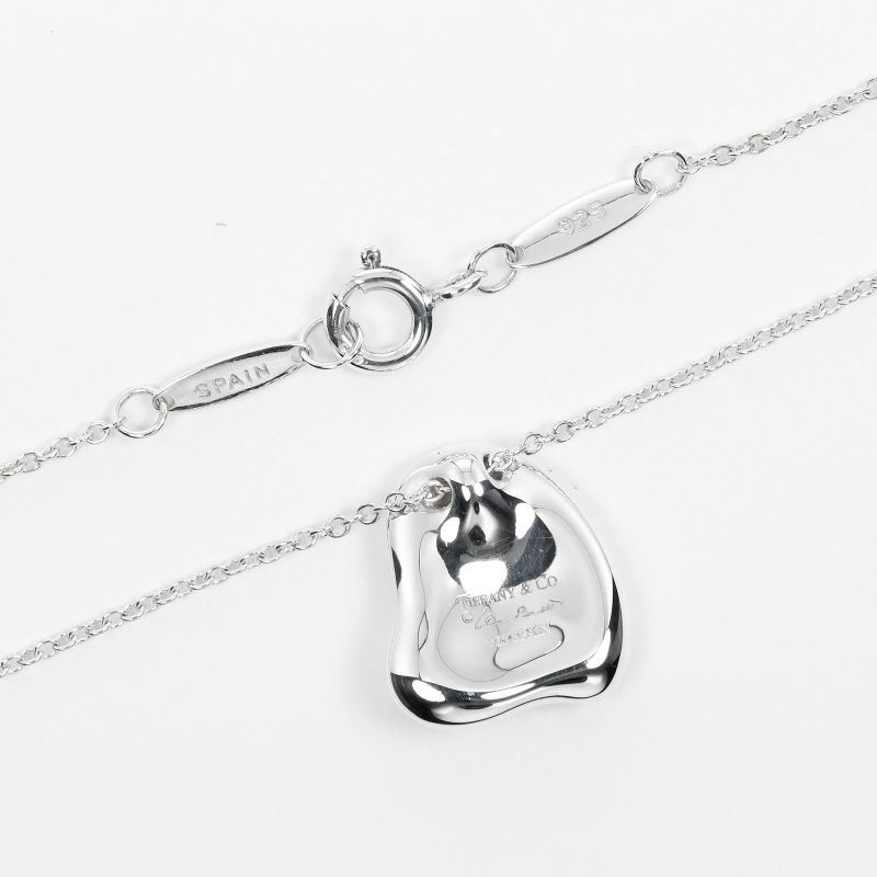Tiffany & Co Full Heart 925 Silver Ladies 4.6g Necklace