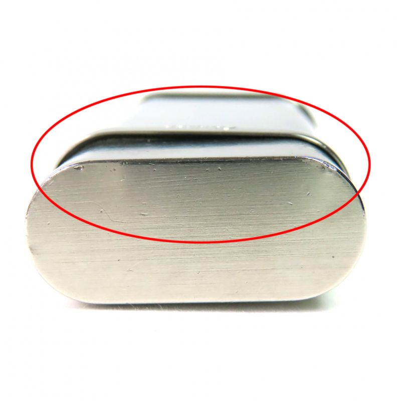 Cartier Godron Hairline Logo Engraved Oval Roller Type Gas Lighter