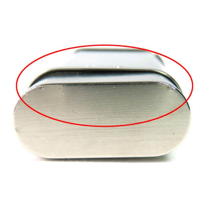 Cartier Godron Hairline Logo Engraved Oval Roller Type Gas Lighter