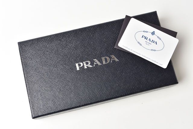 Prada Wallet Chain Wallet Long Wallet 1mf002 Saffiano CITY NERO Black