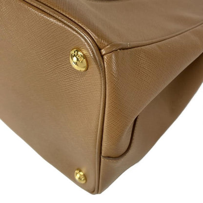 Prada Tote Bag Galleria Large Bag (ladies) Yellow And Brown Leather