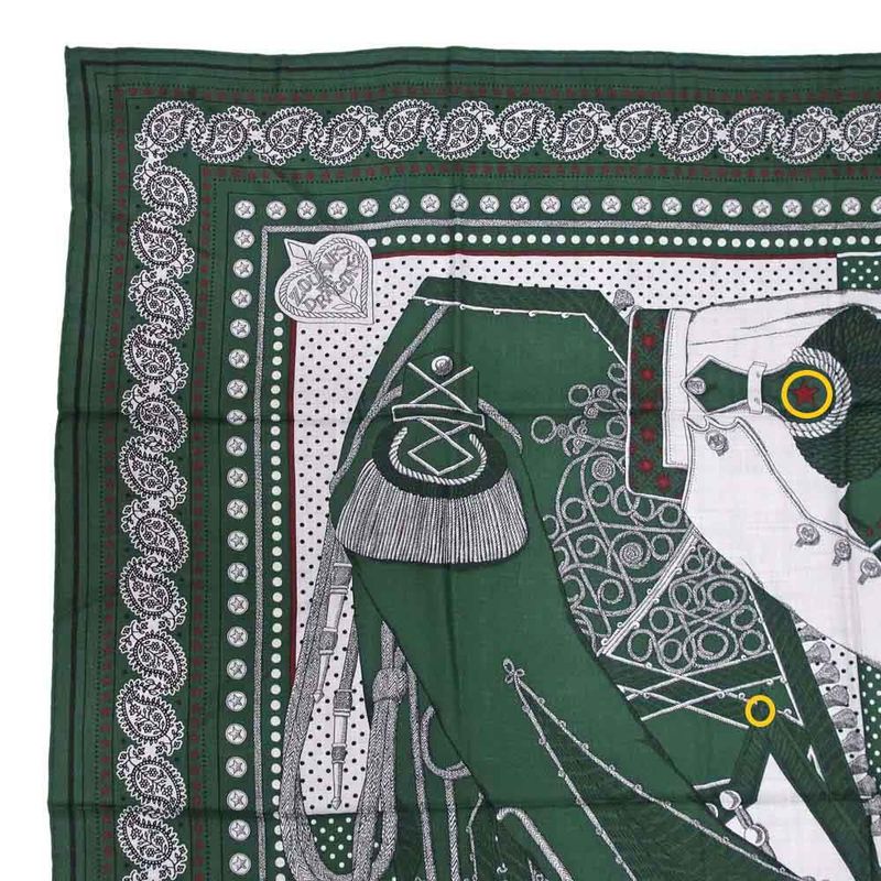 Hermes Carre 140 Scarf Zouaves Et Dragons Cashmere Silk Large Shawl