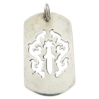 Chrome Hearts D Tag Lrg Dagger Cutout Dog Large Necklace Top