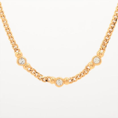Christian Dior Necklace GP And Rhinestone Gold Germany