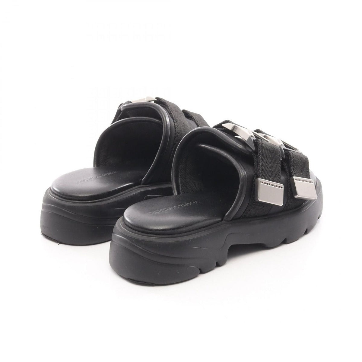 Bottega Veneta Sandals Flash Black Leather Nylon — view 2