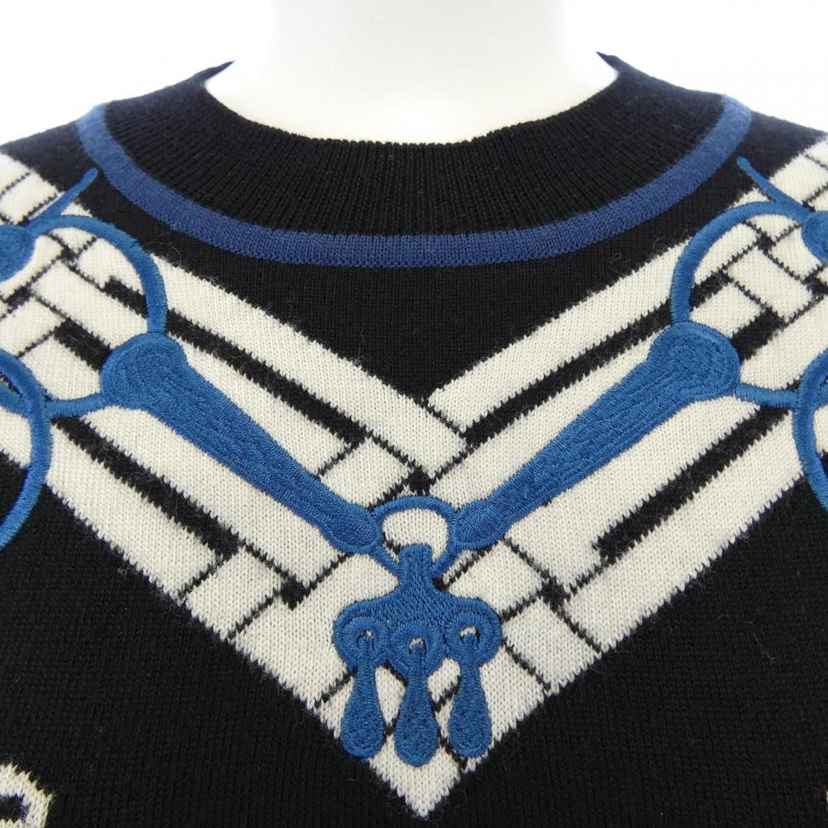 Hermes Horse Bit Mors a Jouet Knit Top Black Translucency — view 5