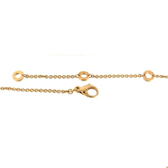 Bvlgari Bulgari Circle Diamond Necklace 18K Pink Gold 750 Pink Gold 51.5cm