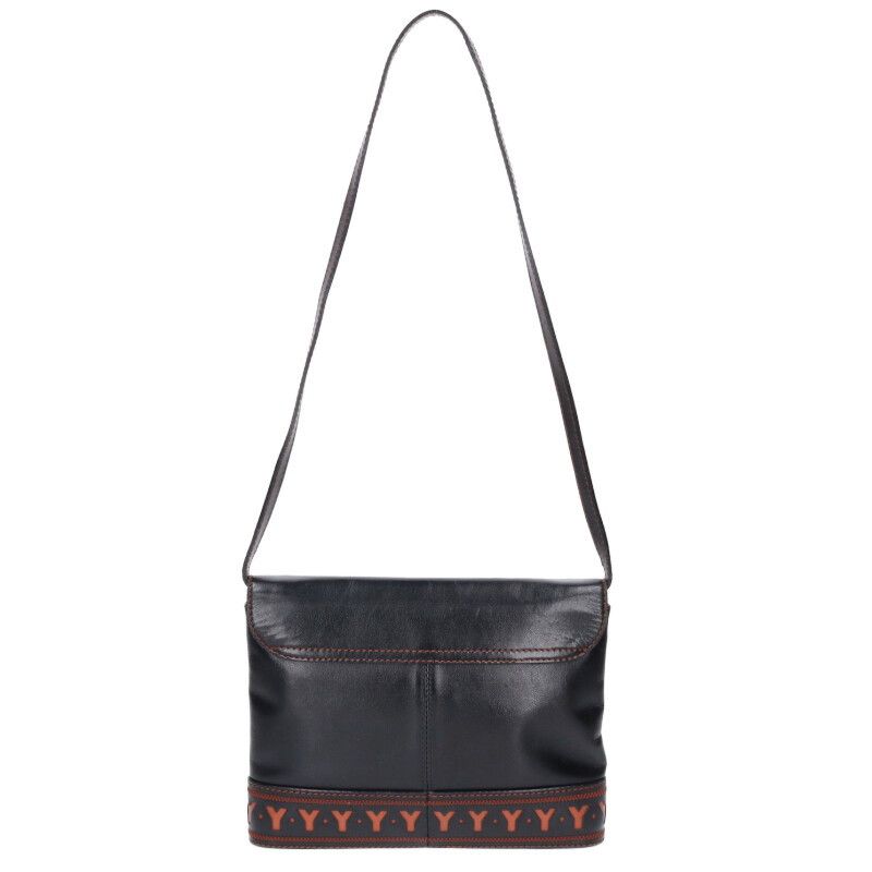 Yves Saint Laurent Y Cutout Vintage Leather Shoulder Bag Women
