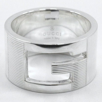 Gucci Branded G Wide Silver 925 12.5 Ladies 10.8g Ring