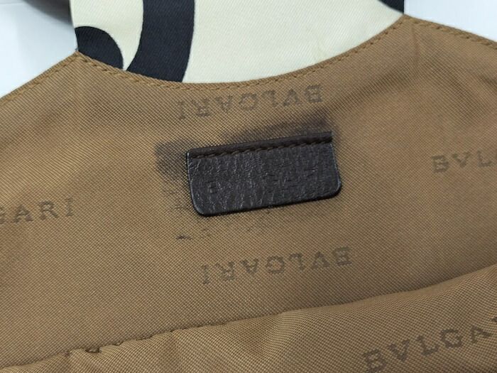 Bvlgari Handbag Canvas Cream