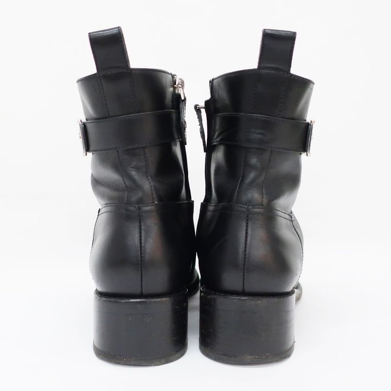 Louis Vuitton Boots Waist Side Line Black Svhardware LV Short Leather