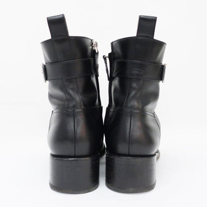 Louis Vuitton Boots Waist Side Line Black Svhardware LV Short Leather