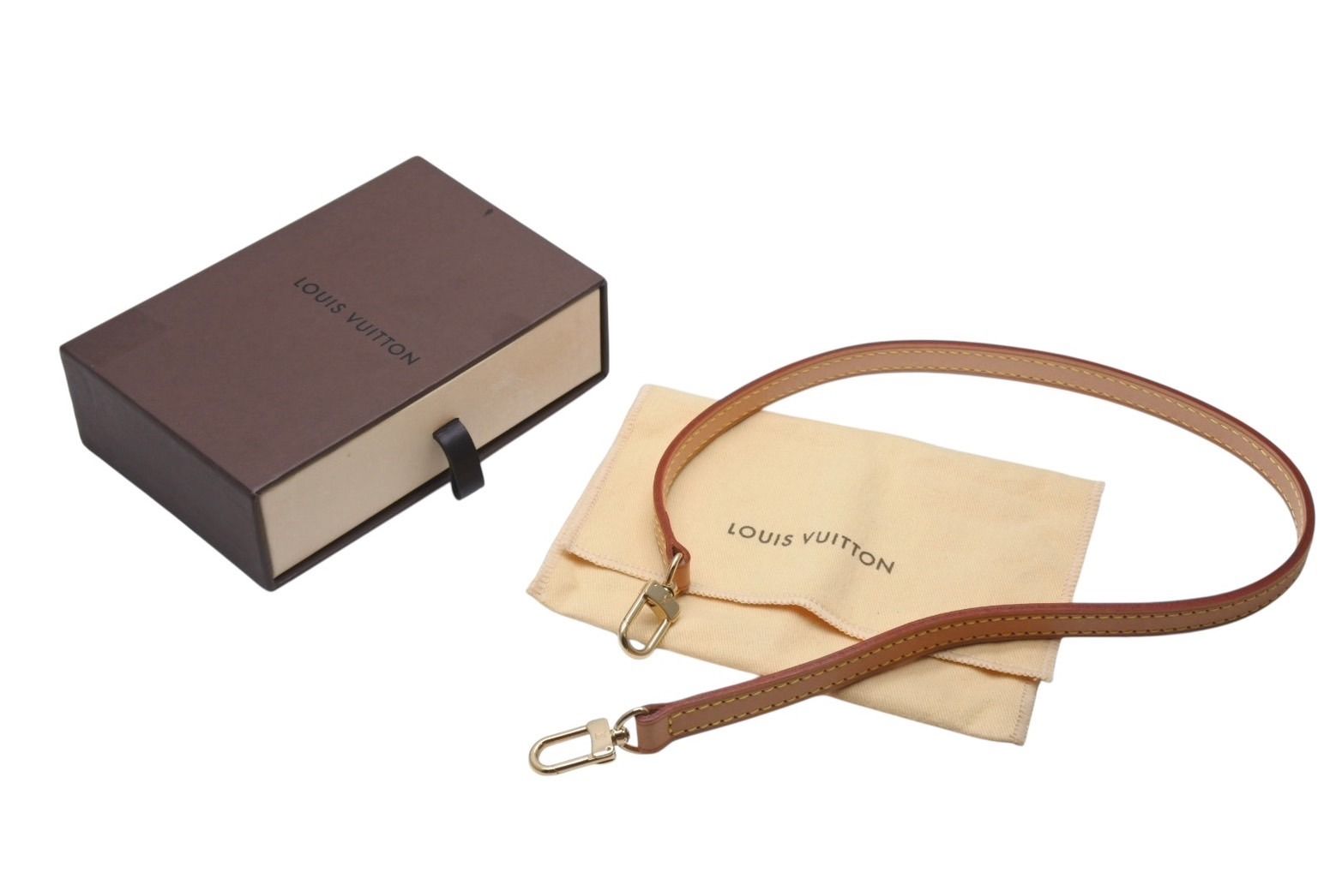 Louis Vuitton Shoulder Strap Bag Vachetta Leather Brown Gold