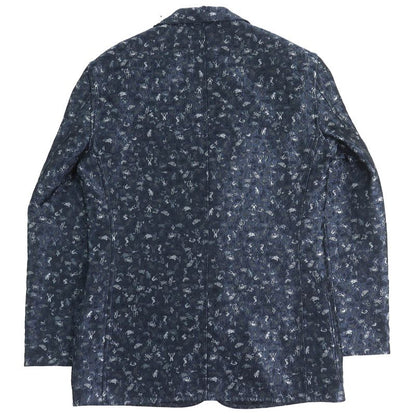 Hermes G19936 All-over Jacquard Weave Reversible Single Tailored Jacket In Navy