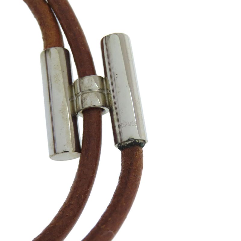 Hermes Tourni Bracelet Metal Leather Ladies