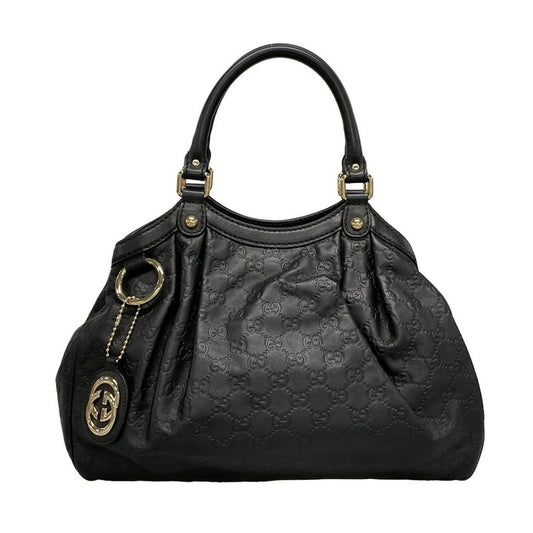 Gucci Tote Bag Sookie/shima Line 211944 Black Leather