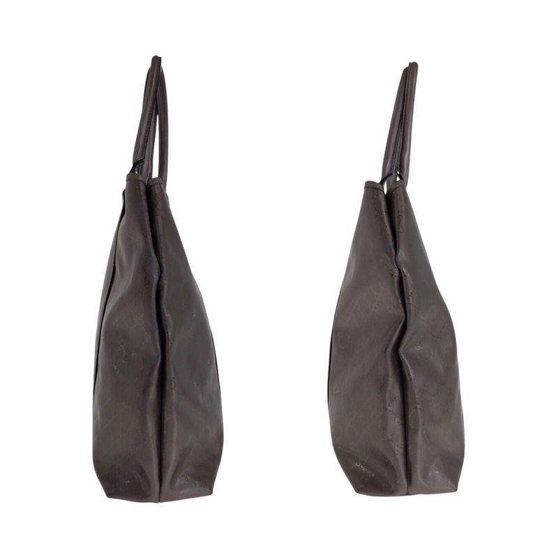 Gucci Imprime Metallic Brown Silver Hardware PVC 223668 Tote Handbag Women