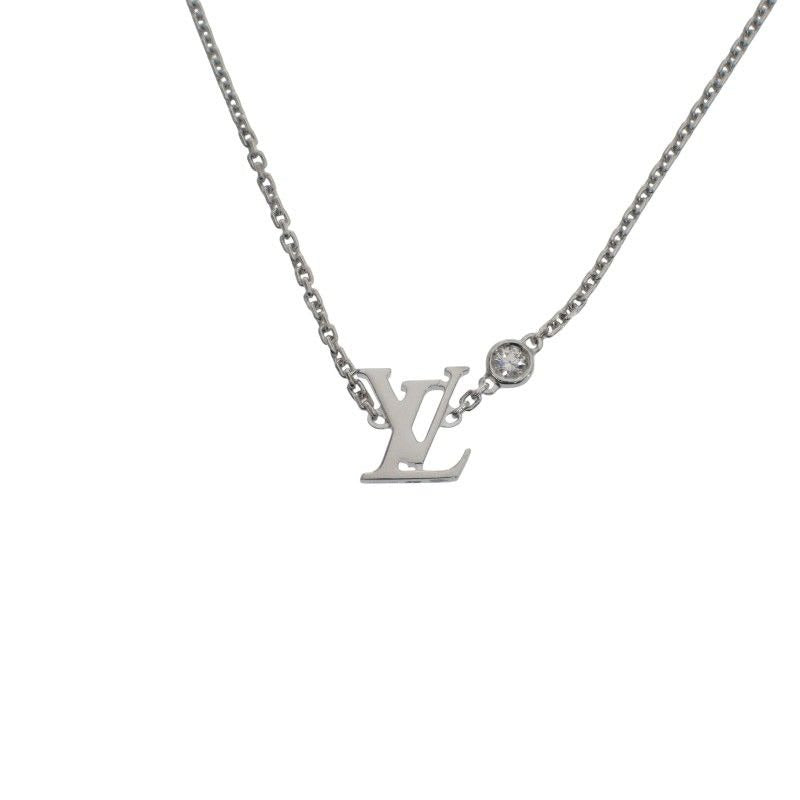 Louis Vuitton Pendant Ideal Blossom Necklace 18Kwhite Gold Diamond