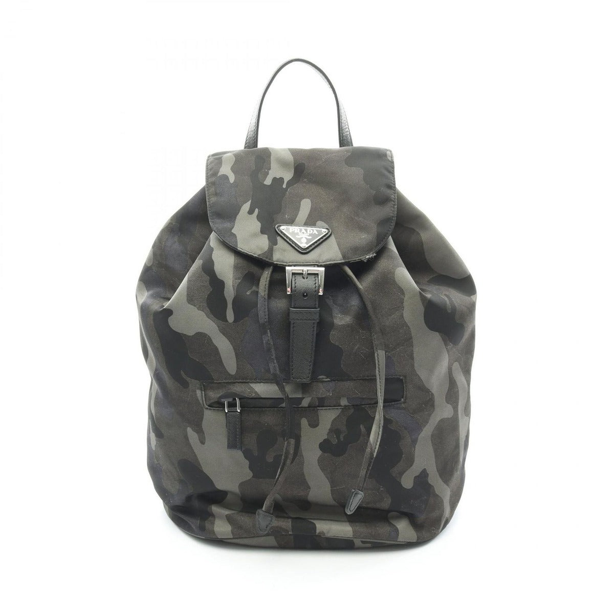 Prada Backpack Tessuto Camoufl Khaki Navy Green Multi-color