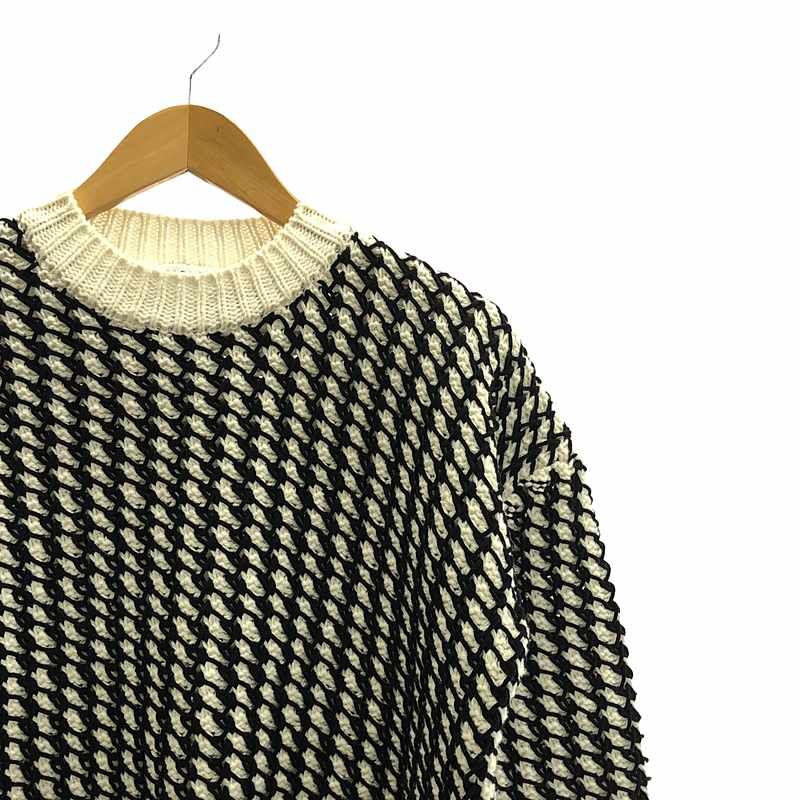Bottega Veneta - Textured Knit Sweater Knitwear - S - Black White - Women's