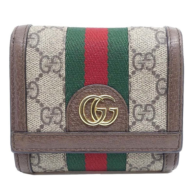 Gucci Offdia GG Supreme Jelly Line Wallet Bifold Beige