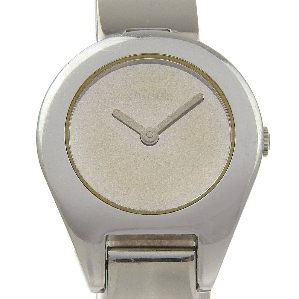 Gucci Stainless Steel Quartz Analog Display Clear Dial Watch